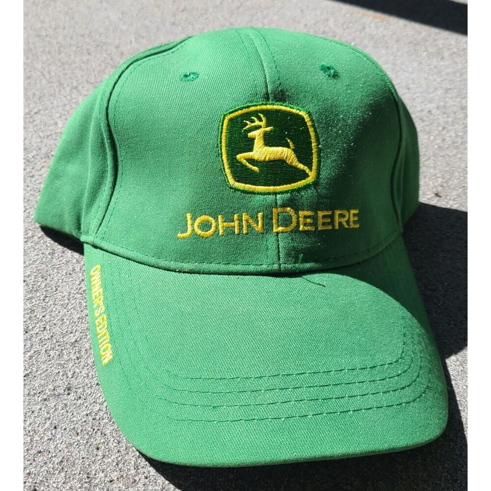John Deere Owner's Edition Strap-back Hat Green Tractor JD Turf Care Ball Cap
